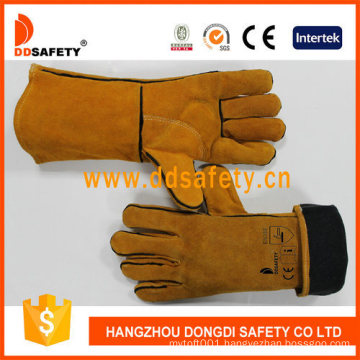 Yellow Cowhide Split Welding Safety Working Gloves